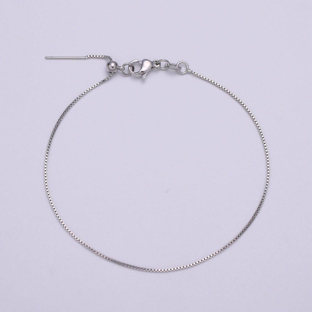 Gold Filled 8.5 long Chain with Lobster Clasp For DIY Jewelry Making Bracelet Anklet  L-206~L-209: Gold