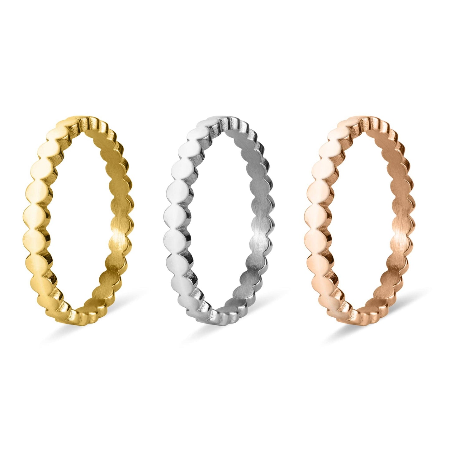 Flat Circle Stacking Ring: Gold / 7