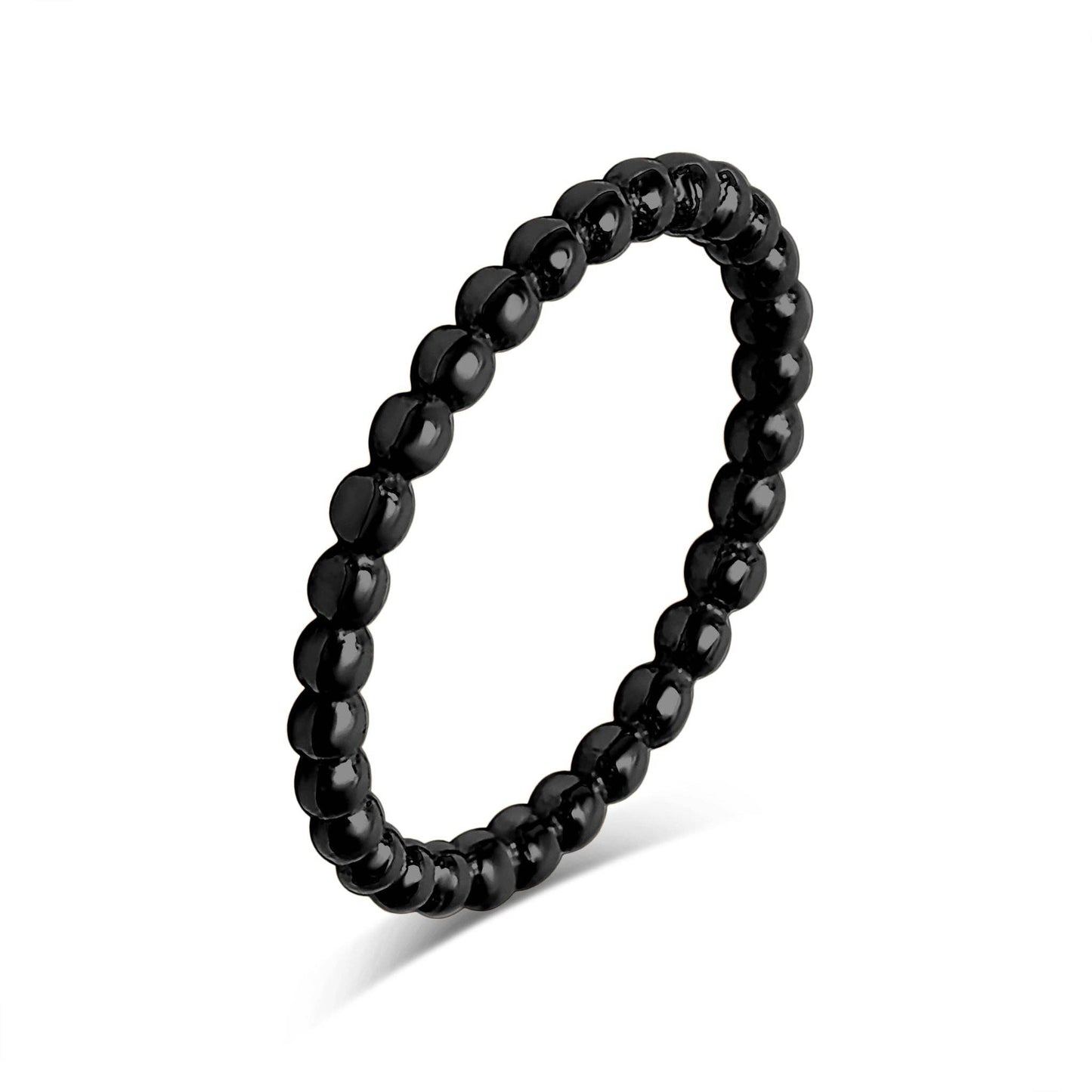 Stainless Steel Beaded Spacer Ring: Gold / 6