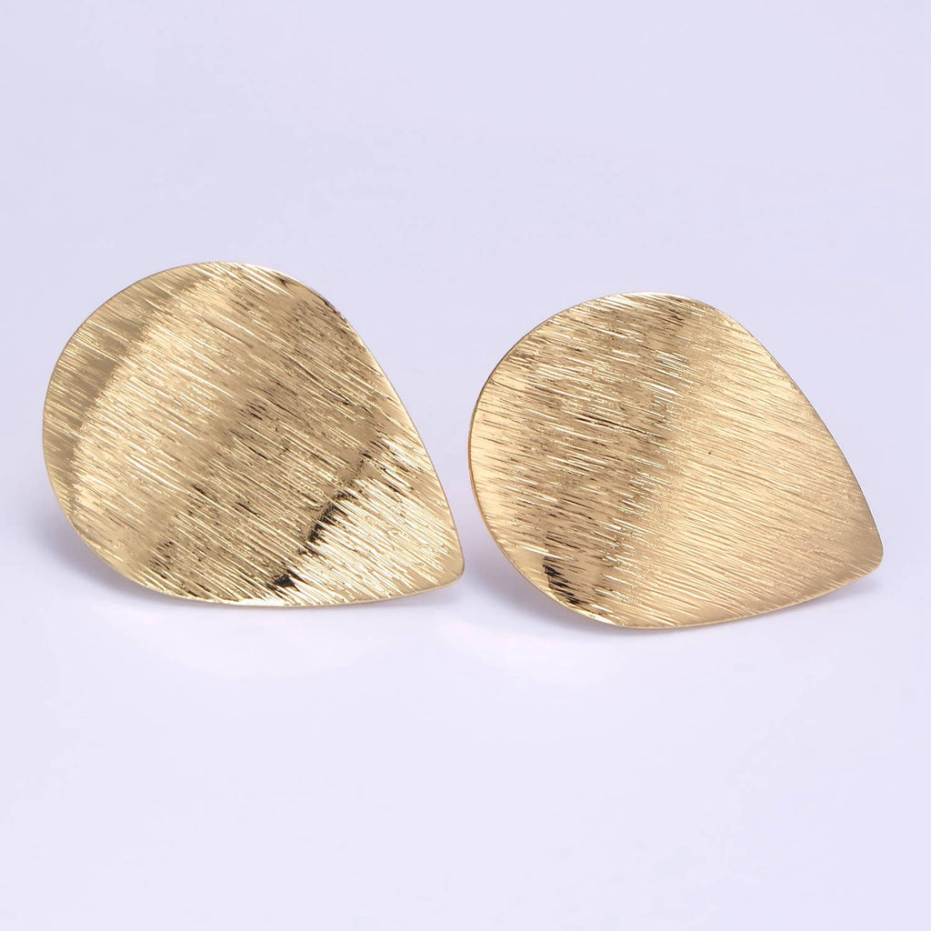 16k Gold Filled Teardrop Stud Earrings Findings | Z-821