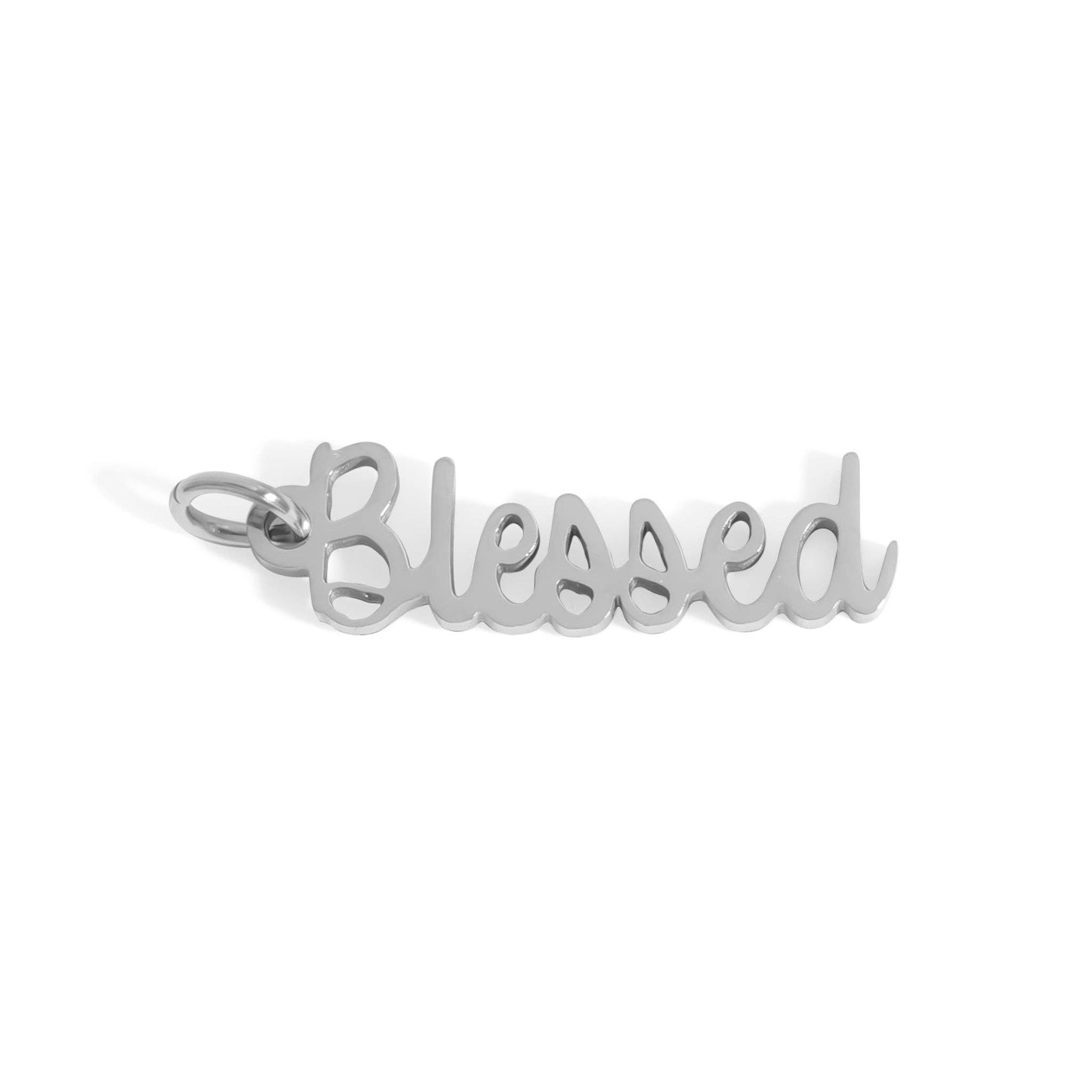 18K Gold PVD Stainless Steel Blessed Charm: Gold