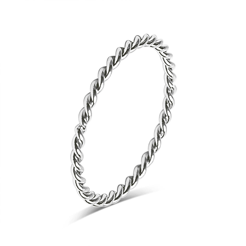Stainless Steel Braided Stacking Ring - Hypoallergenic: Gold / 6