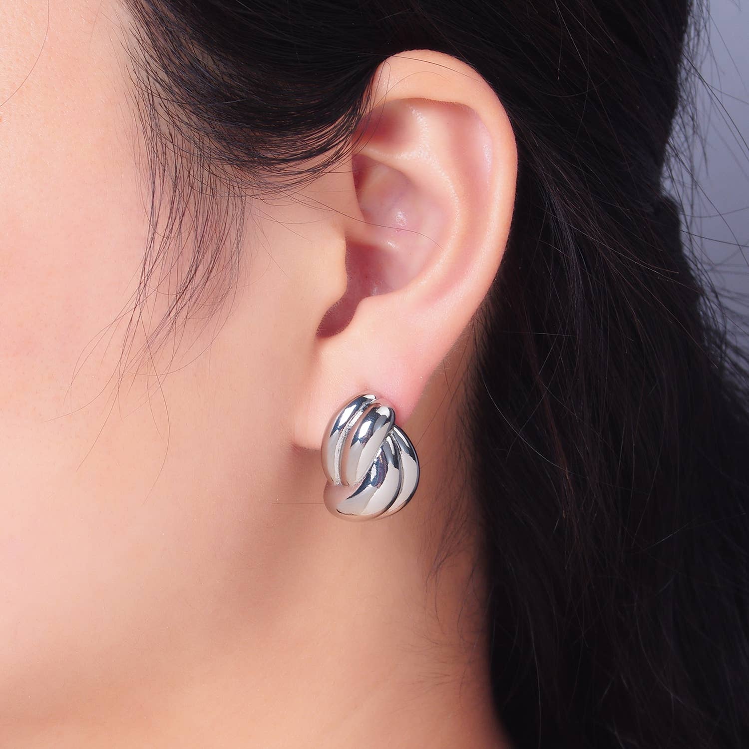 24K Gold Filled Tied Knot Stud Earrings | V228 V244 : Gold
