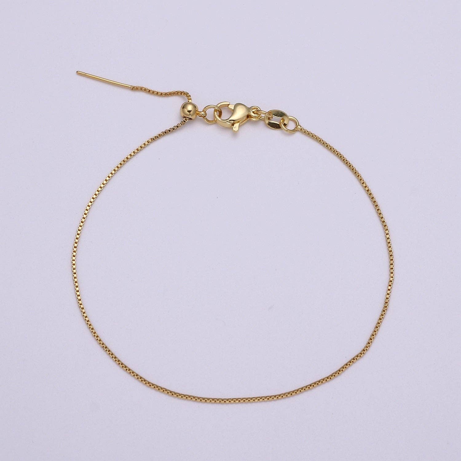 Gold Filled 8.5 long Chain with Lobster Clasp For DIY Jewelry Making Bracelet Anklet  L-206~L-209: Gold