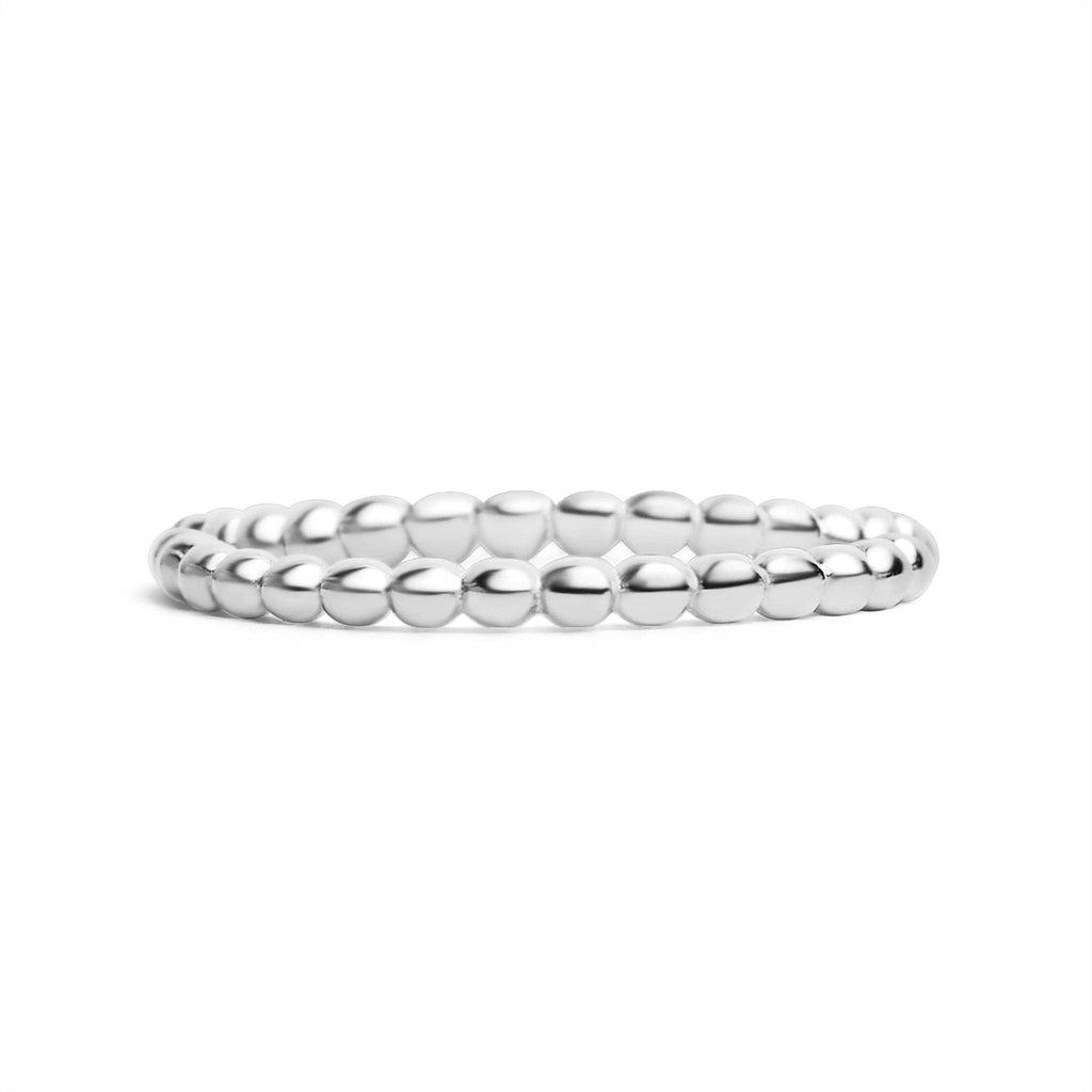 Stainless Steel Beaded Spacer Ring: Gold / 6