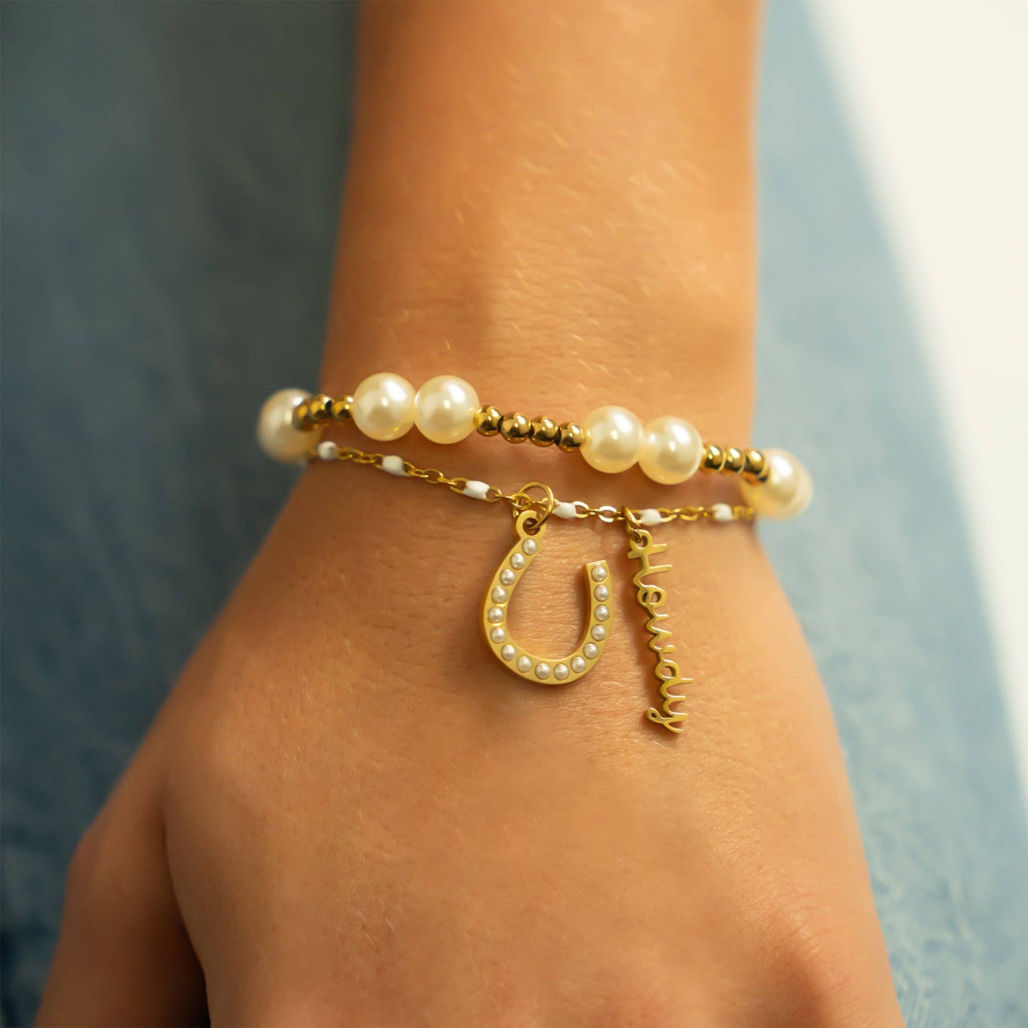 18K Gold PVD Stainless Steel Howdy Charm: Gold