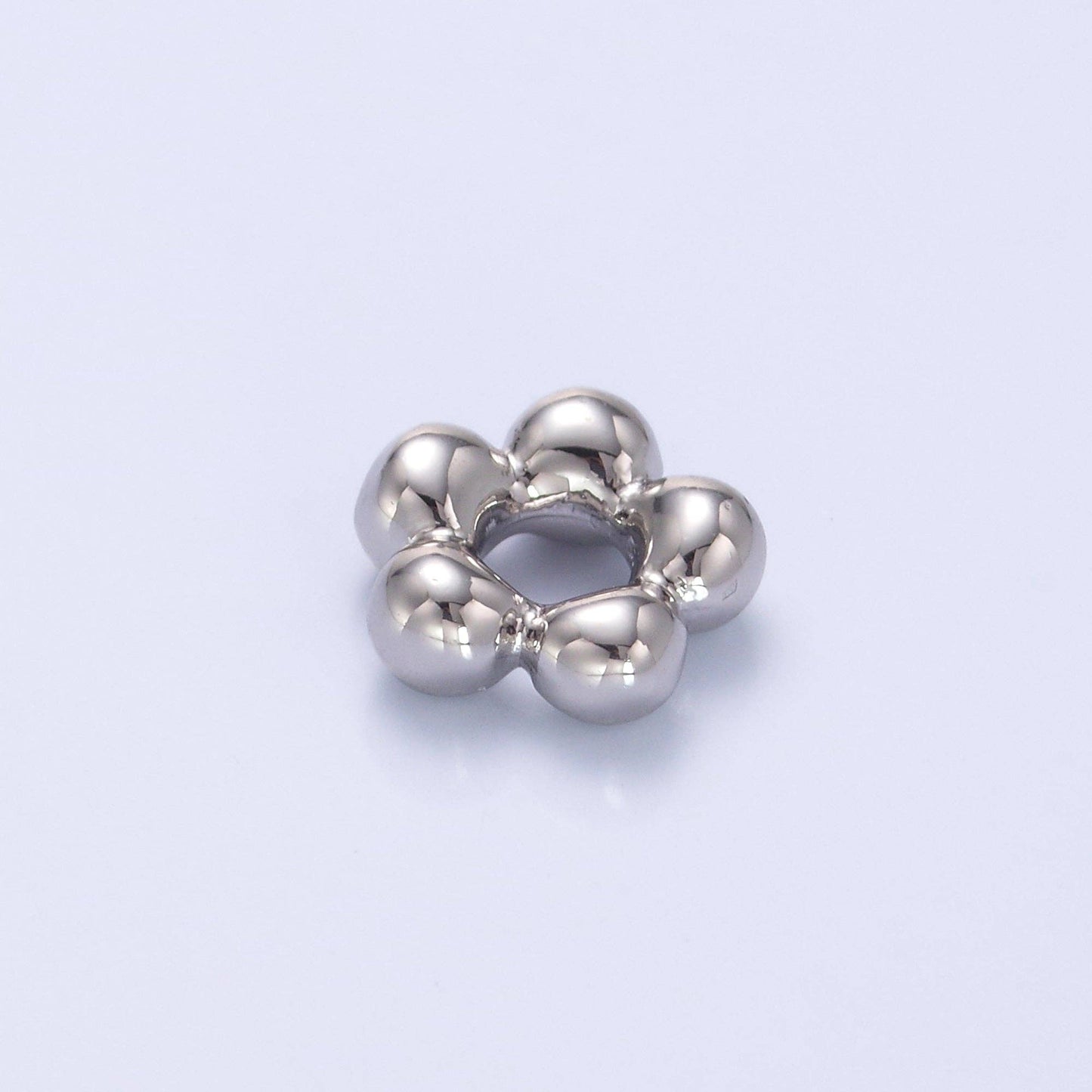 24K Gold Filled Minimalist Round Rhondelle Bead in Gold & Silver | B642: Gold