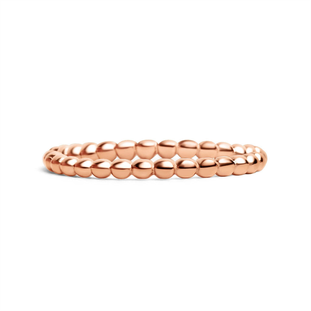 Stainless Steel Beaded Spacer Ring: Gold / 6