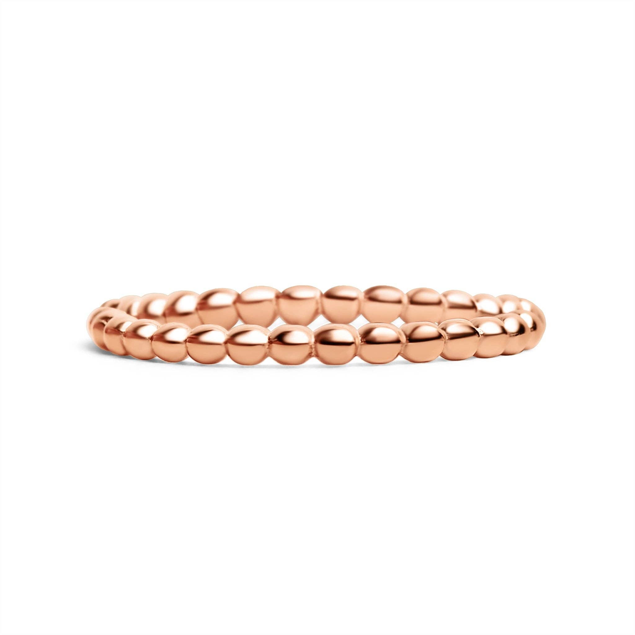 Stainless Steel Beaded Spacer Ring: Gold / 6