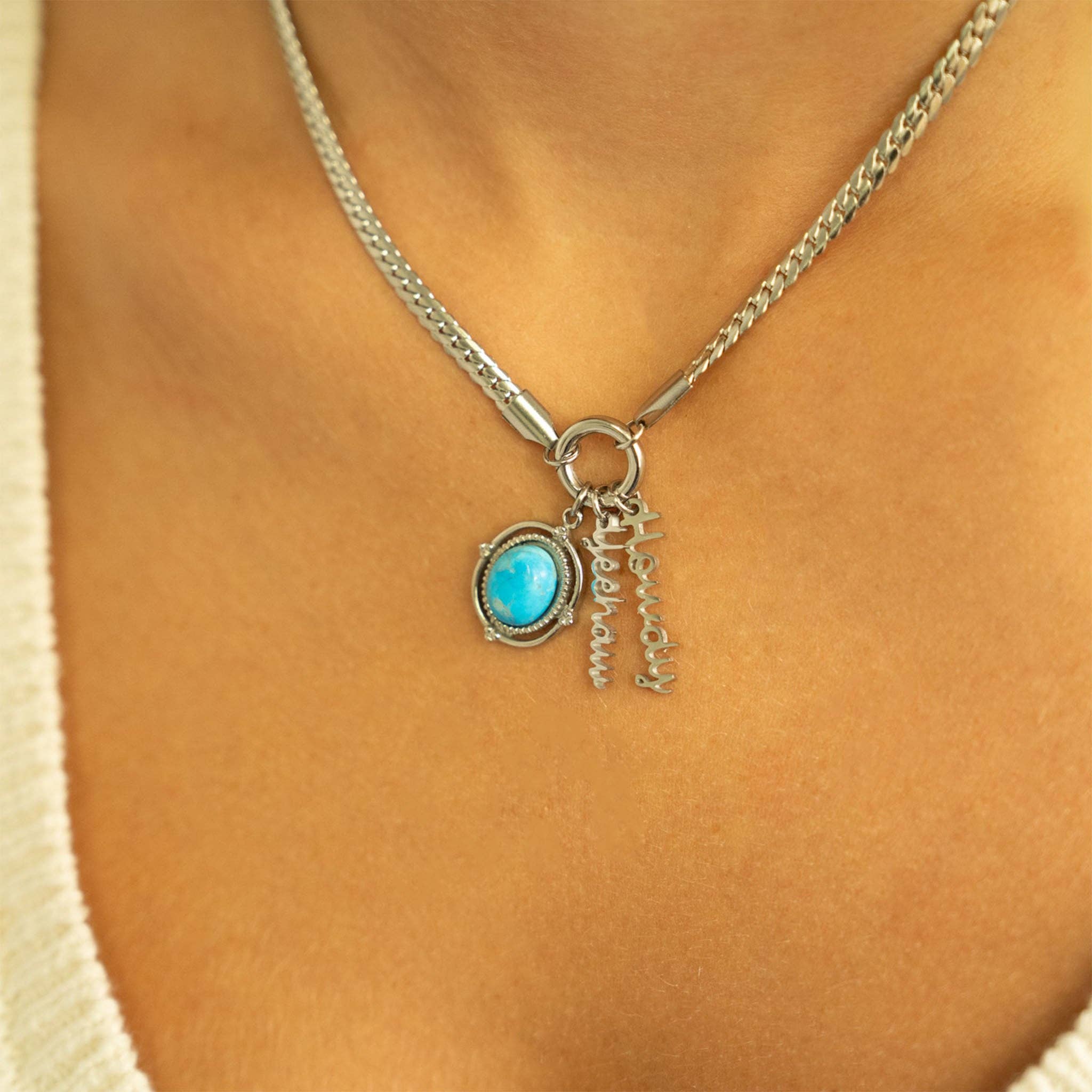 18K Gold PVD Stainless Steel Yeehaw Charm: Gold