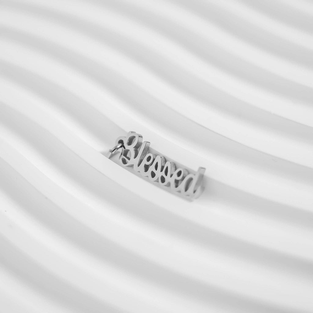 18K Gold PVD Stainless Steel Blessed Charm: Gold