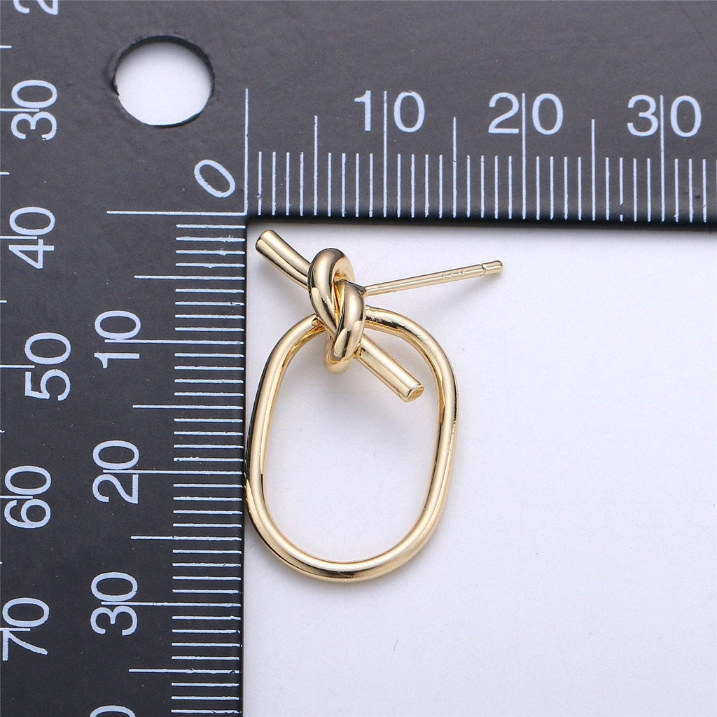 15x30mm 1 Pair of 14K Gold Filled Twist Hoop Tiny Hoop Earri