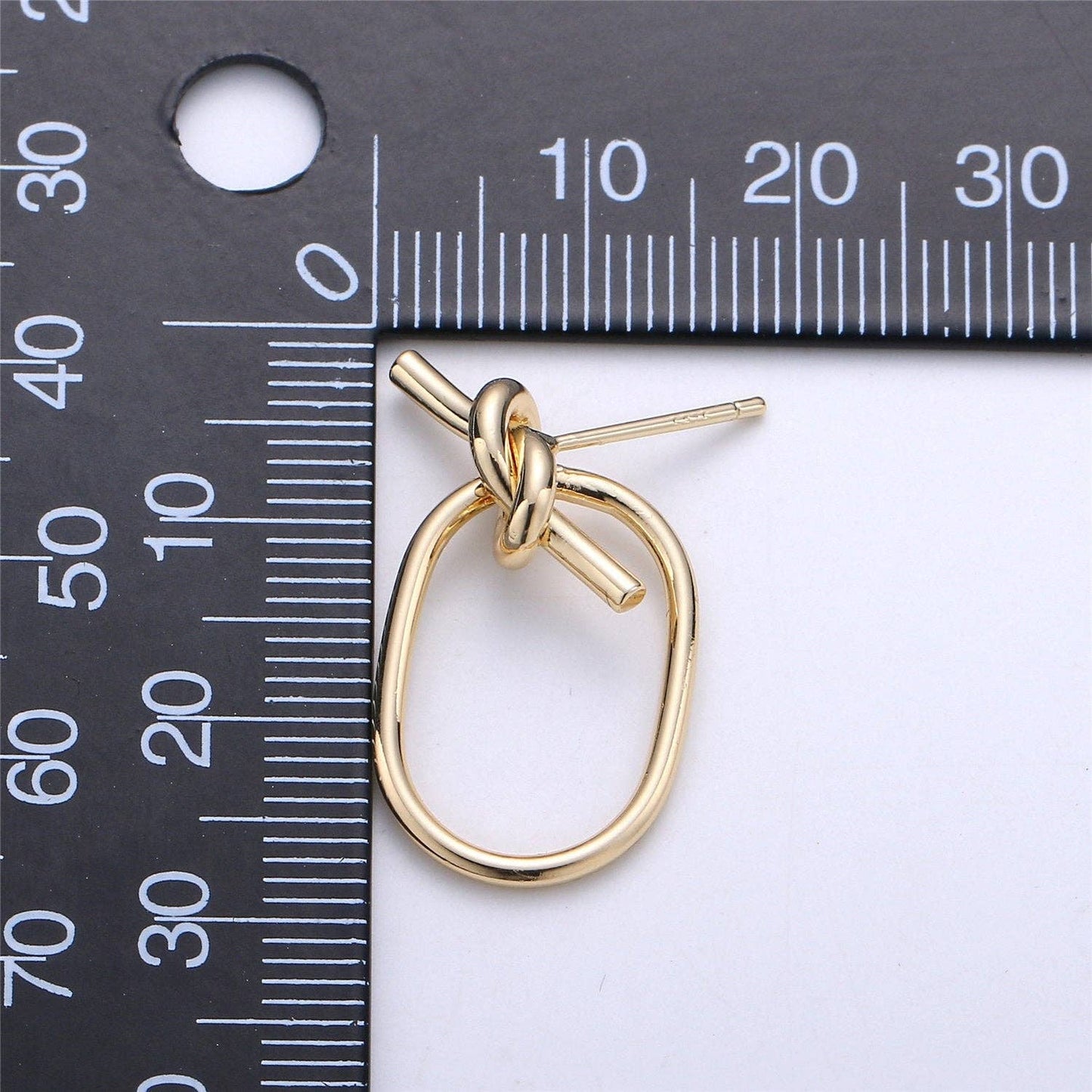 15x30mm 1 Pair of 14K Gold Filled Twist Hoop Tiny Hoop Earri