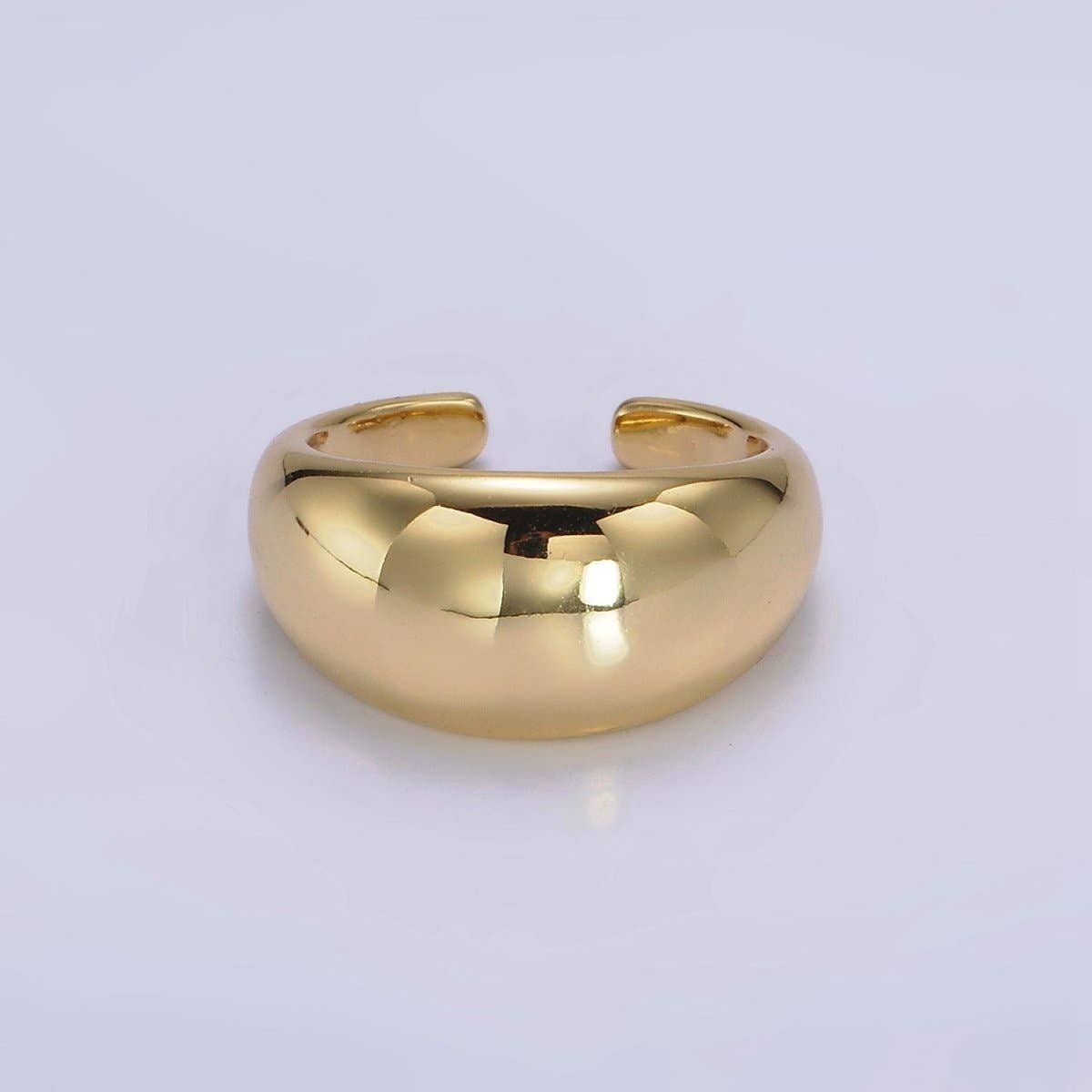 14K Gold Filled Dome Minimalist Band Statement Ring | O-572