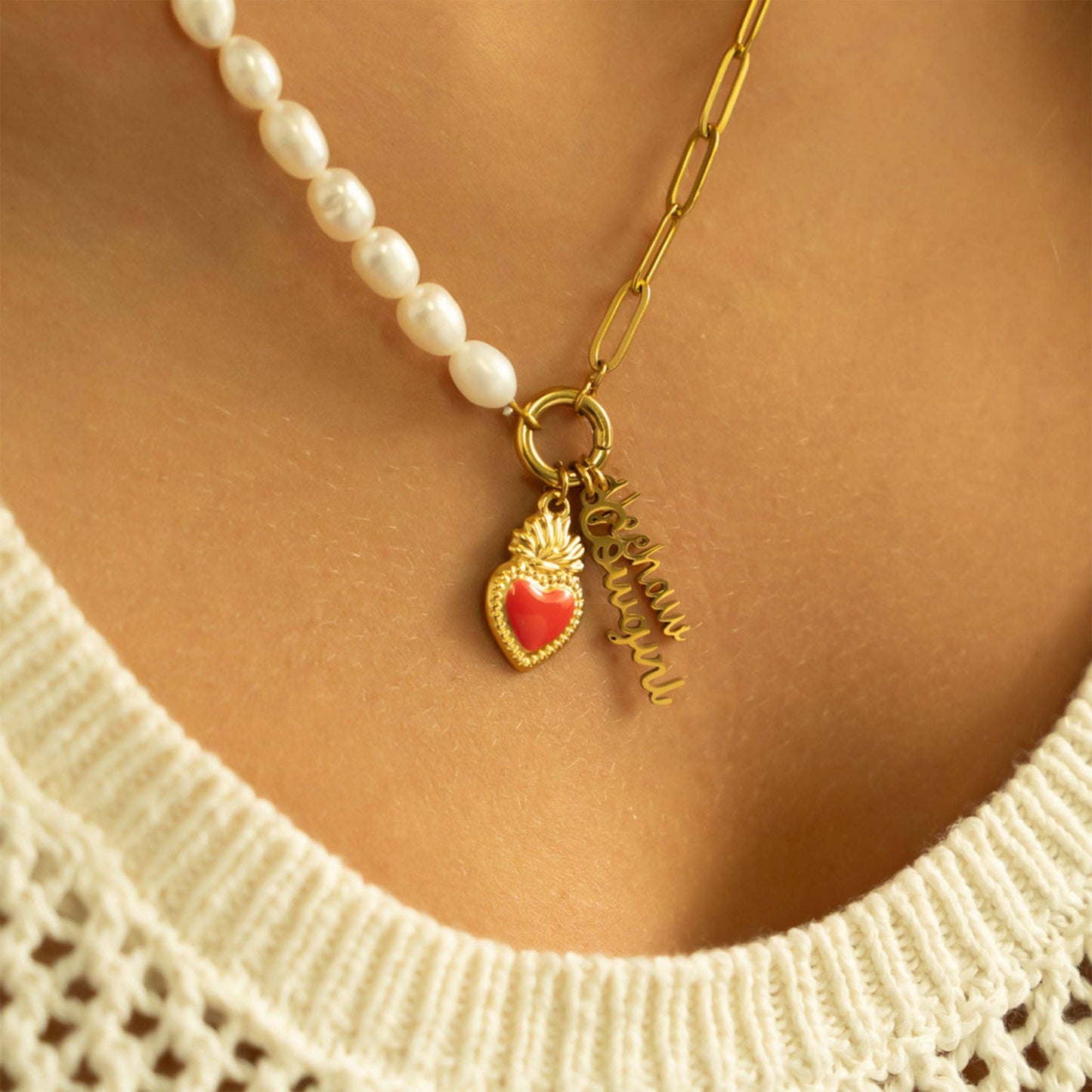 18K Gold PVD Stainless Steel Yeehaw Charm: Gold