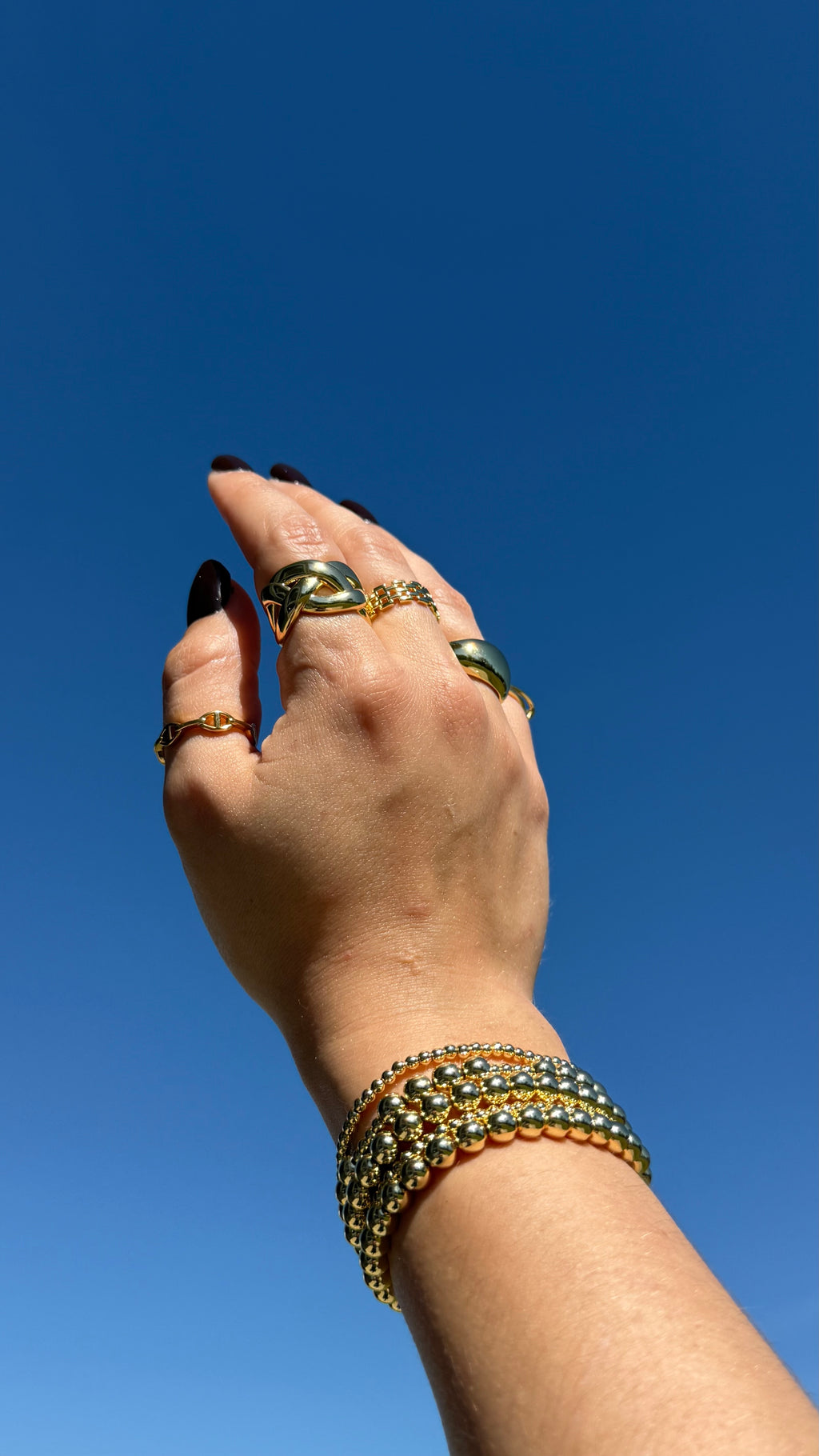 6mm, 3mm, & Combo(design with both bead size) | Gold-filled bead stretchy bracelets