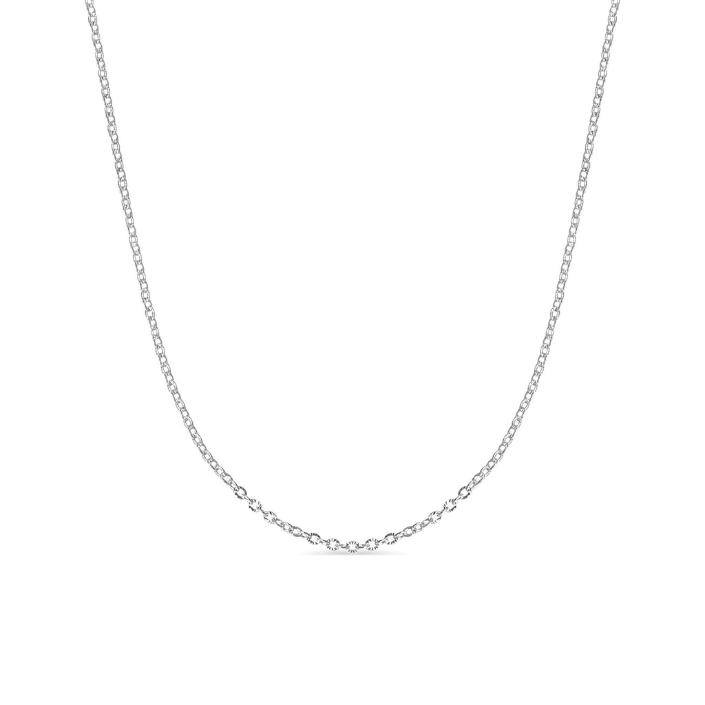 Stainless Steel Crimped Oval Chain Necklace: Gold / 16+2"