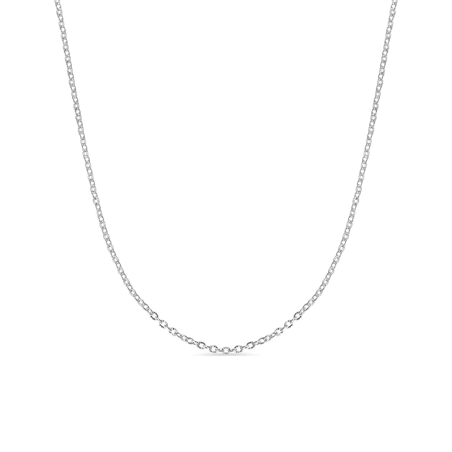 Stainless Steel Crimped Oval Chain Necklace: Gold / 16+2"