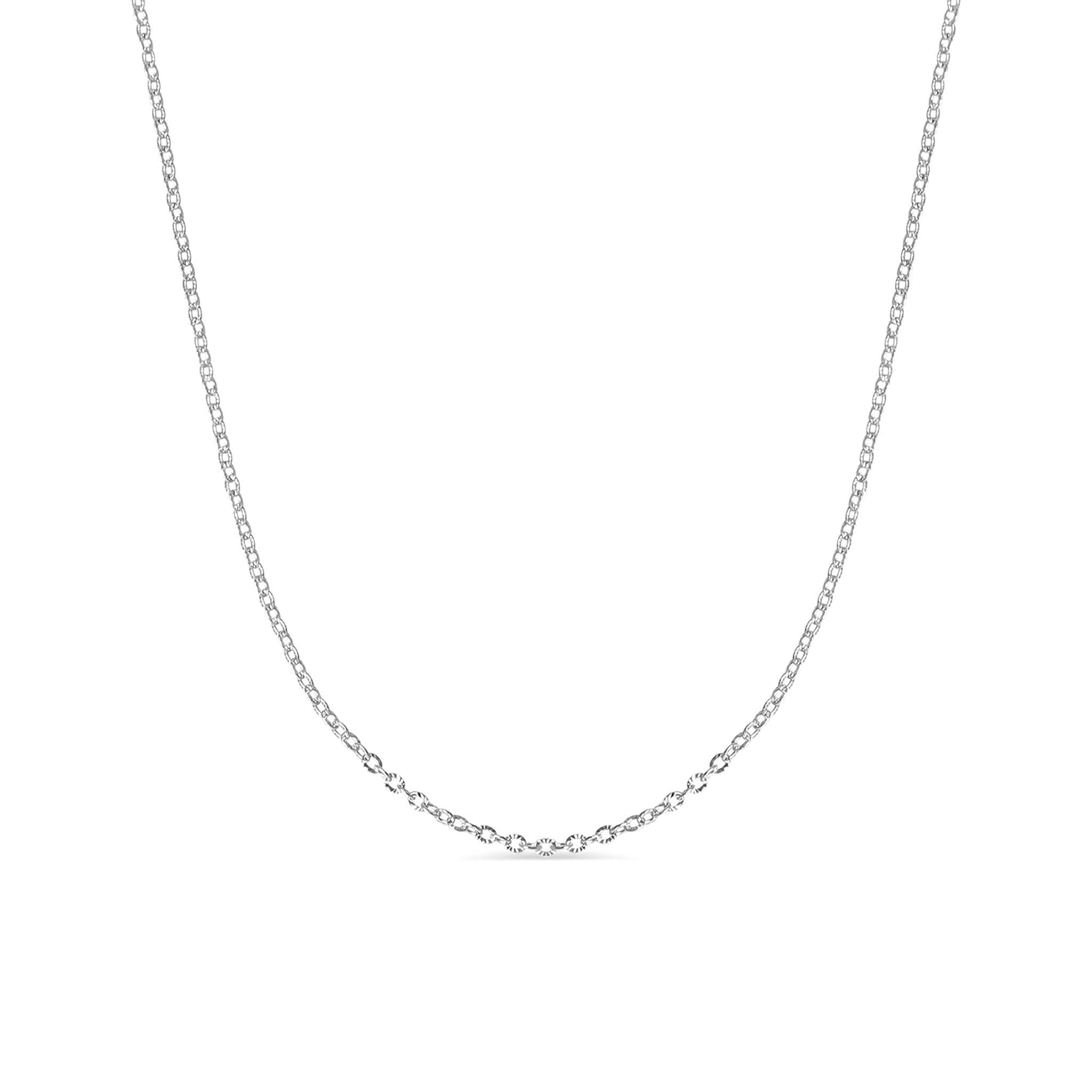 Stainless Steel Crimped Oval Chain Necklace: Gold / 16+2"