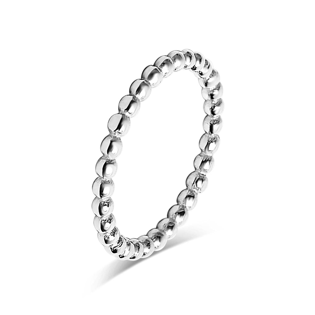 Stainless Steel Beaded Spacer Ring: Gold / 6