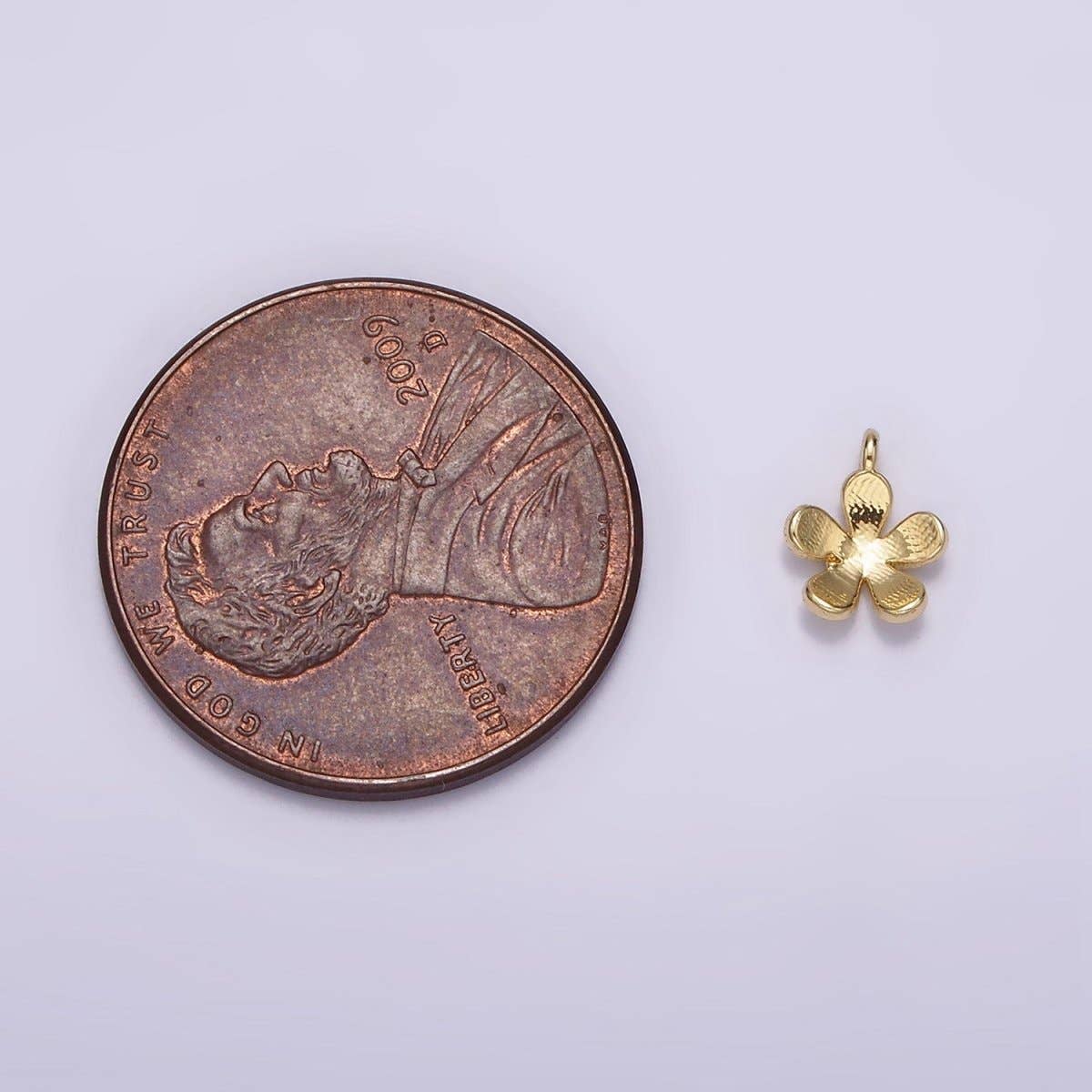 14K Gold Filled Flower Nature Minimalist Mini Add-On Charm | AG493