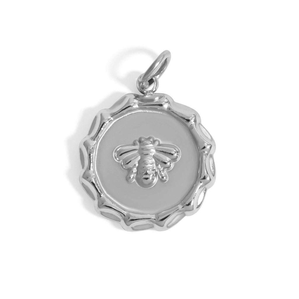 18K Gold PVD Stainless Steel Bee Pendant: Gold