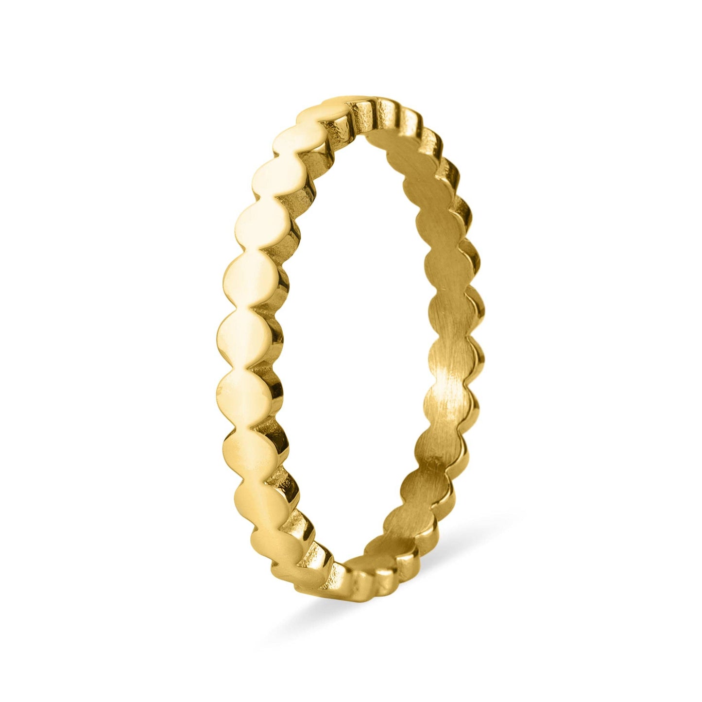 Flat Circle Stacking Ring: Gold / 7