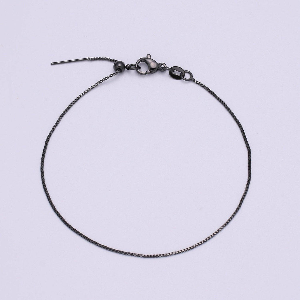 Gold Filled 8.5 long Chain with Lobster Clasp For DIY Jewelry Making Bracelet Anklet  L-206~L-209: Gold