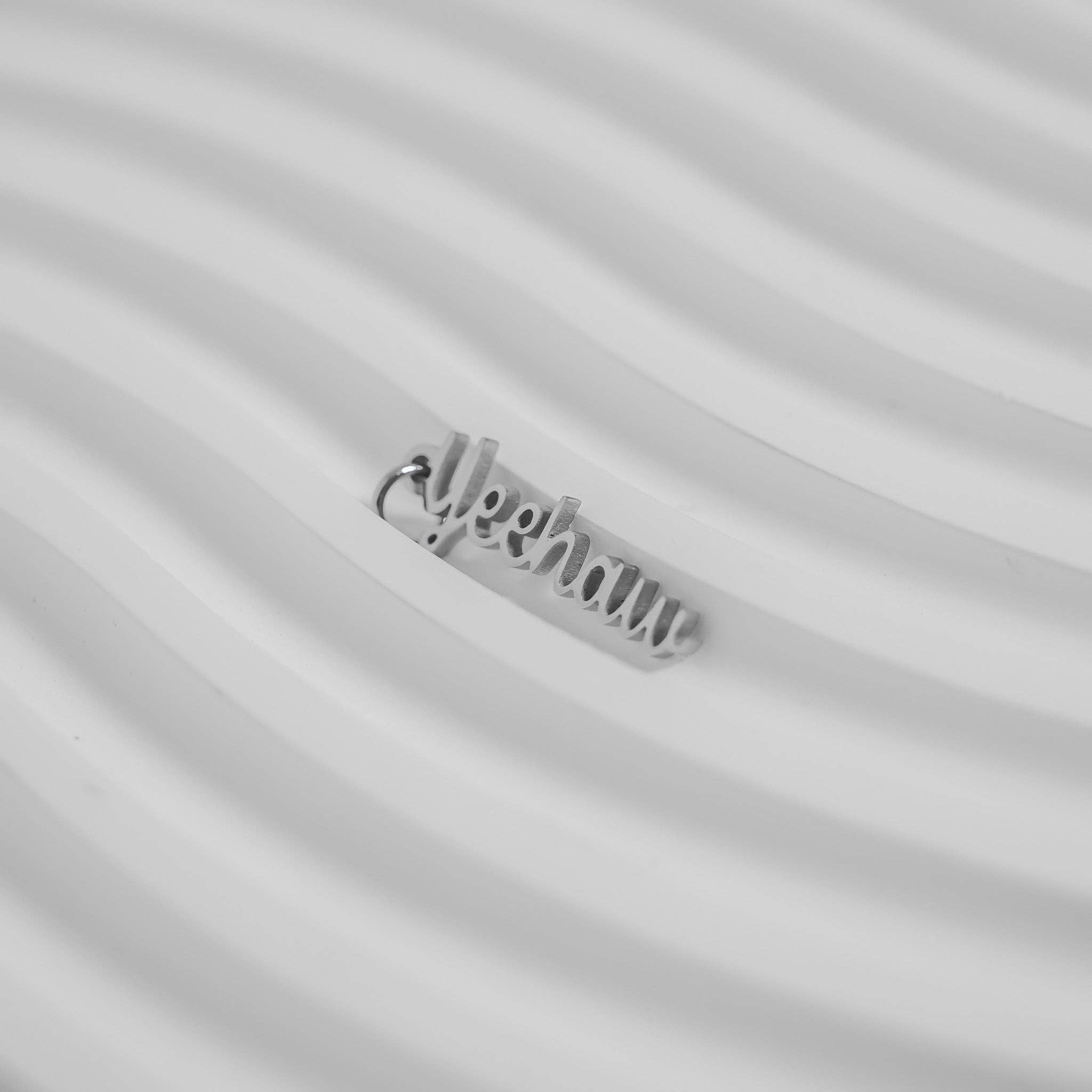 18K Gold PVD Stainless Steel Yeehaw Charm: Gold