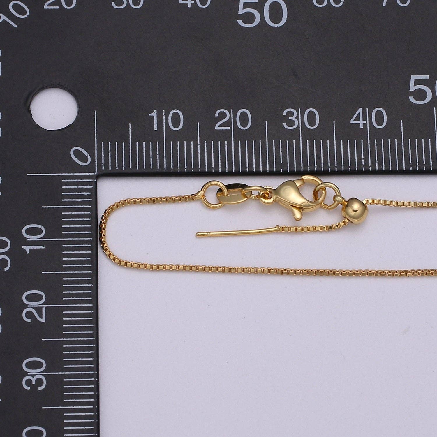 Gold Filled 8.5 long Chain with Lobster Clasp For DIY Jewelry Making Bracelet Anklet  L-206~L-209: Gold