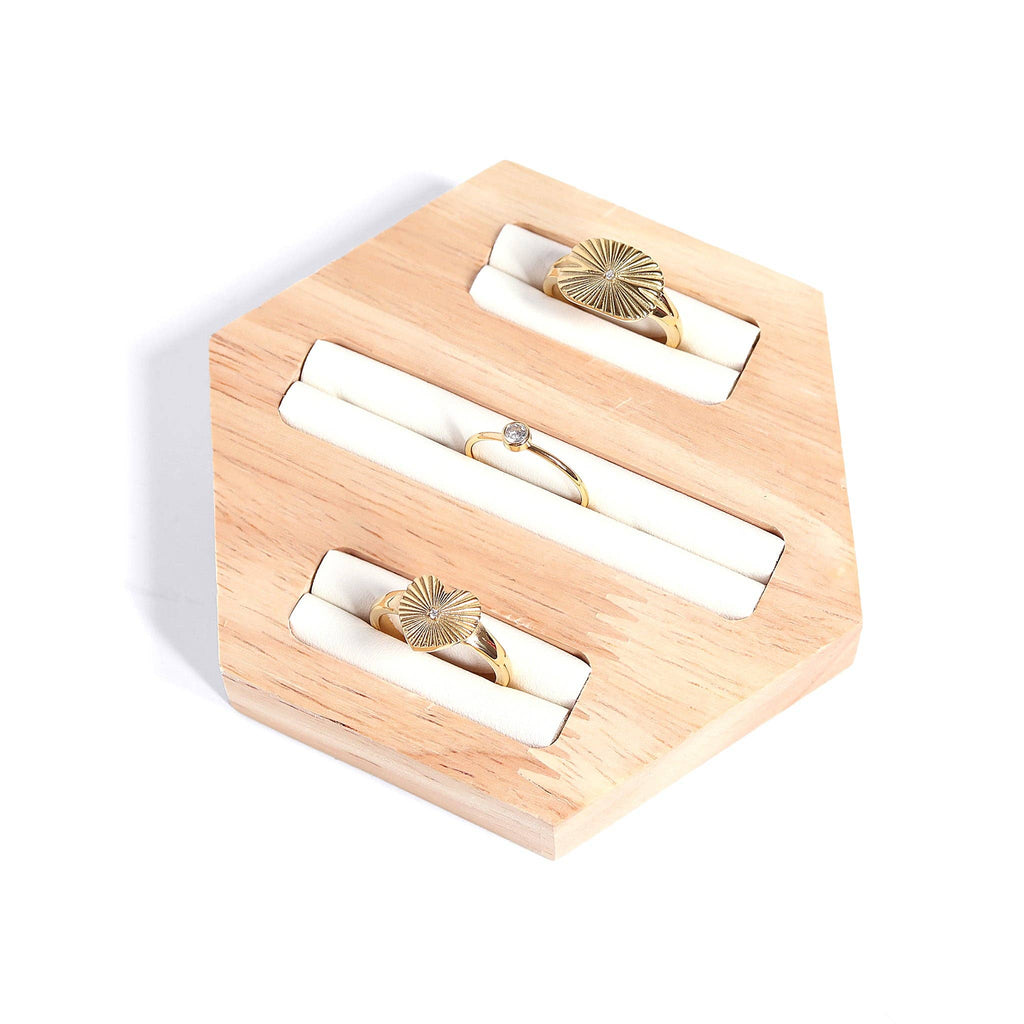 Gold Stainless Steel Cubic Zirconia Sunburst Rectangle Ring: Gold / 7