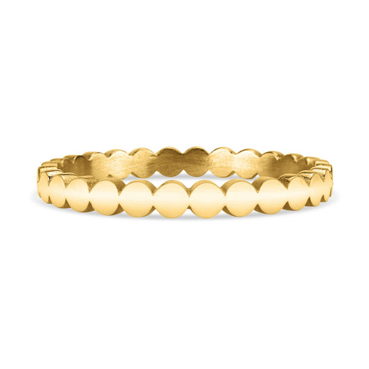Flat Circle Stacking Ring: Gold / 7