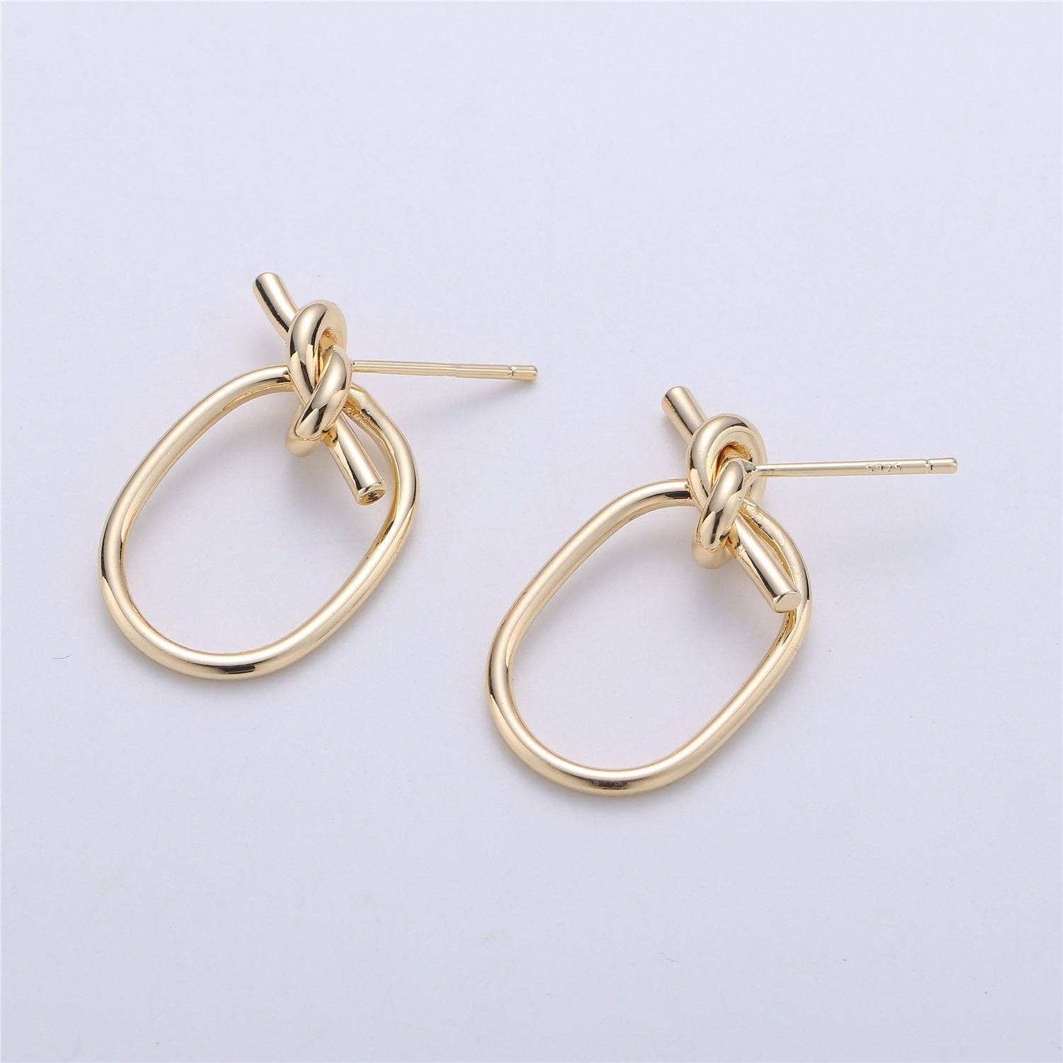 15x30mm 1 Pair of 14K Gold Filled Twist Hoop Tiny Hoop Earri