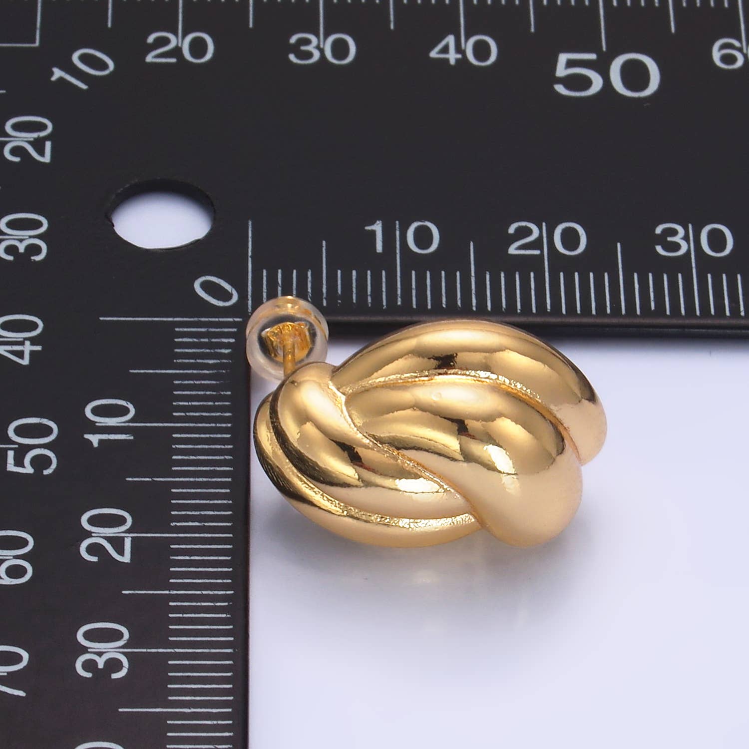 24K Gold Filled Tied Knot Stud Earrings | V228 V244 : Gold