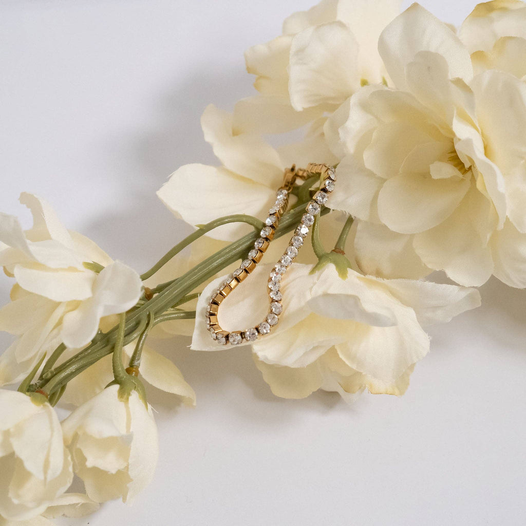 18K Gold PVD CZ Stone Tennis Bracelet: 6"