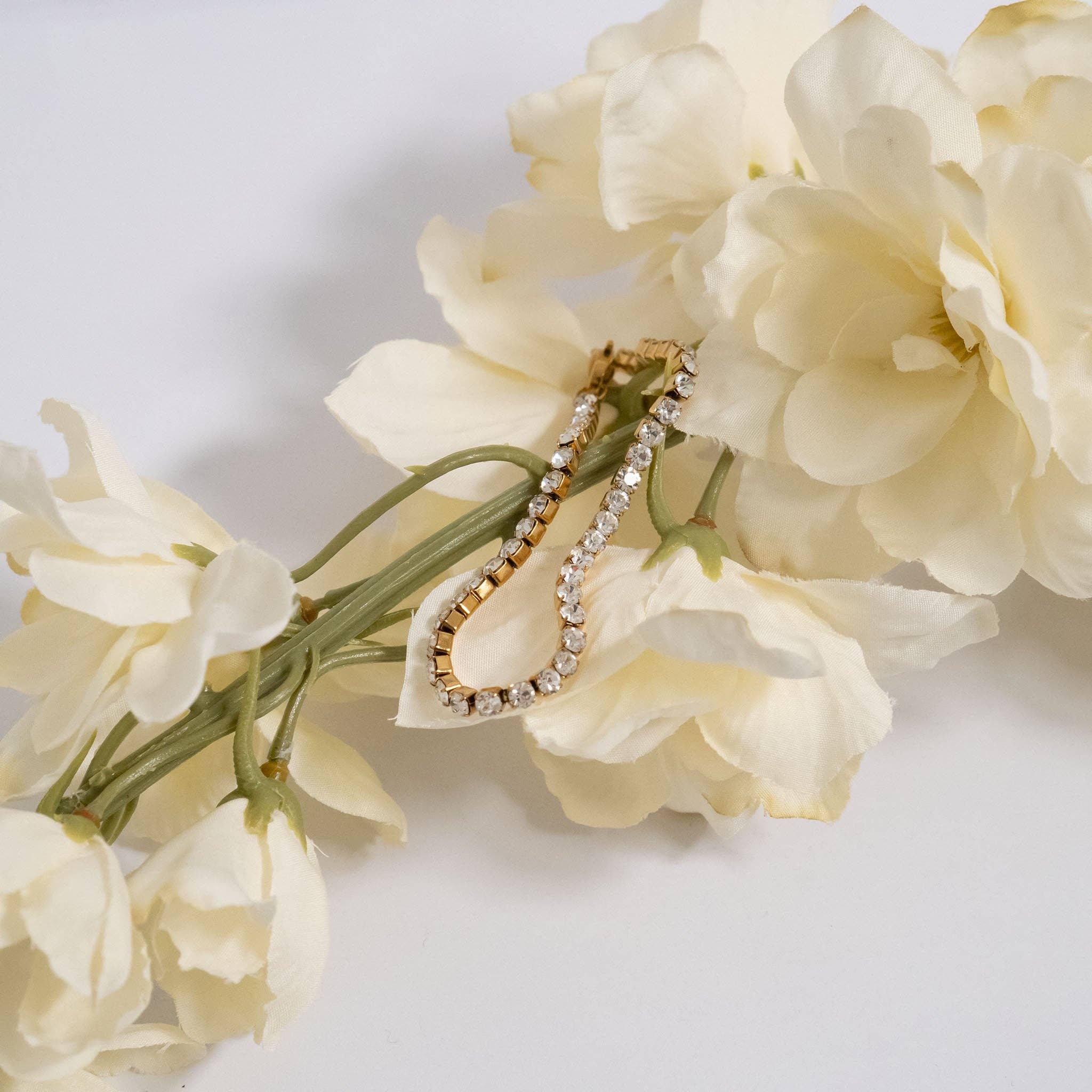 18K Gold PVD CZ Stone Tennis Bracelet: 6"